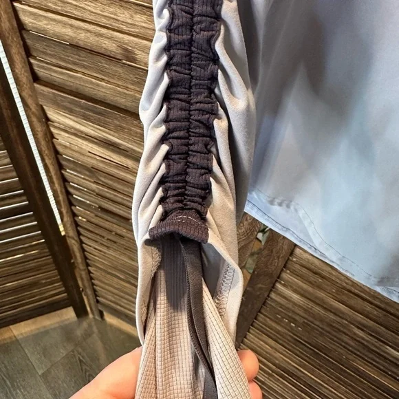 Fabletics Gray Long Sleeve Active Yoga Workout Top - Picture 3 of 6